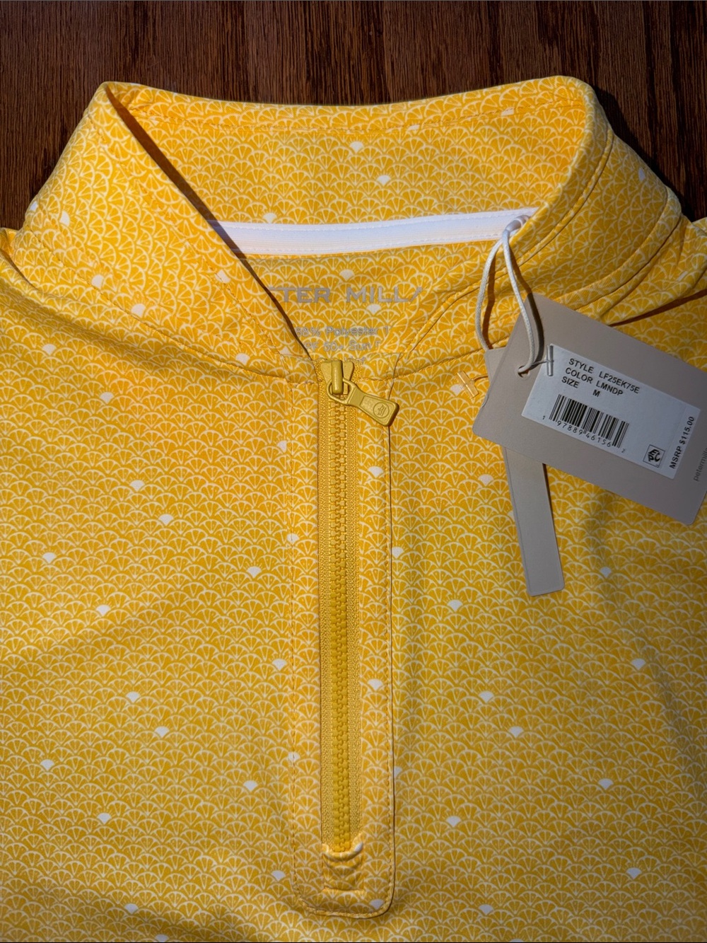 Peter Millar Yellow Long-Sleeve Quarter-Zip Golf Top - Picture 4 of 11